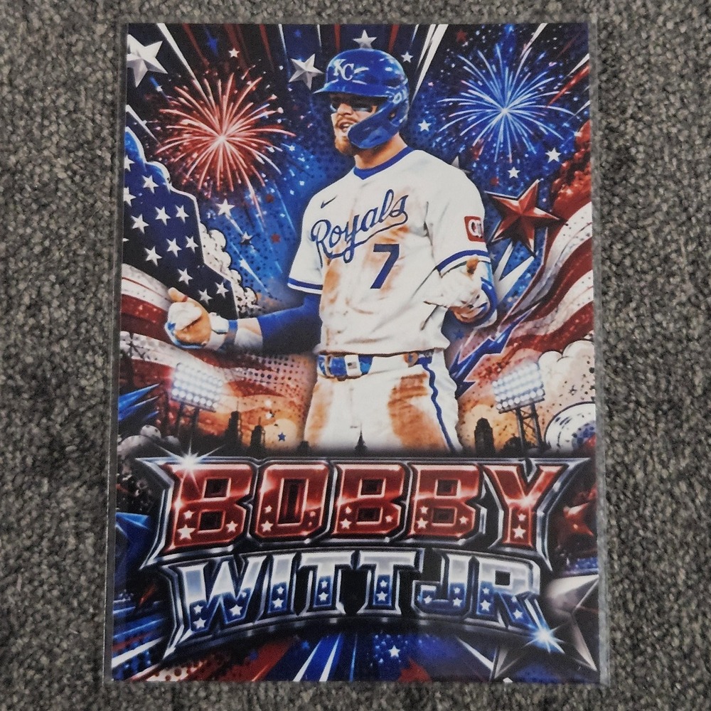 Bobby Witt Jr CUSTOM America 250 Baseball Card Kansas City‎ Royals